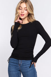 Blusa Casual con Cordón Lateral