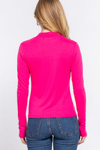 Blusa Casual Lisa con Cuello Redondo