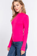 Blusa Casual Lisa con Cuello Redondo