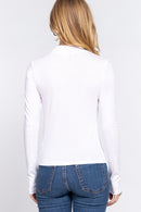 Blusa Casual Lisa con Cuello Redondo