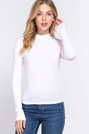 Blusa Casual Lisa con Cuello Redondo