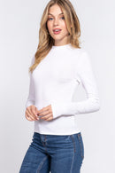 Blusa Casual Lisa con Cuello Redondo