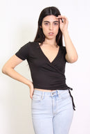 Blusa con cruce lateral