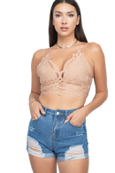 Crop top de encaje