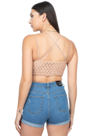 Crop top de encaje