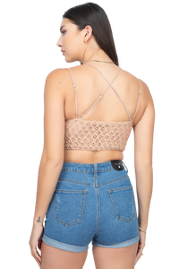 Crop top de encaje