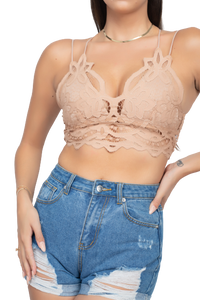 Crop top de encaje