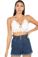 Crop top de encaje