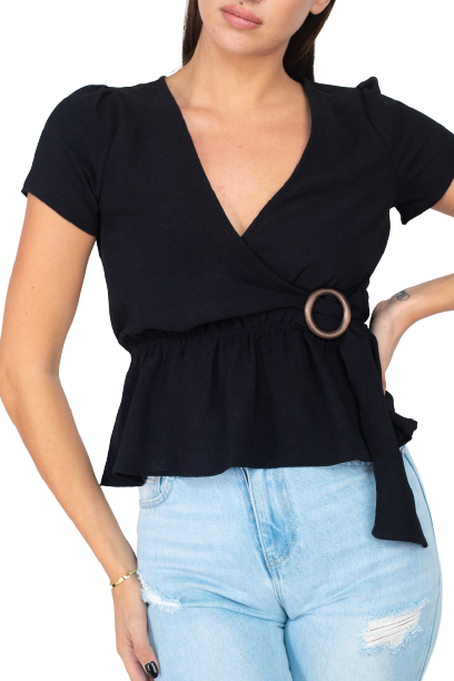 Blusa hebilla lateral