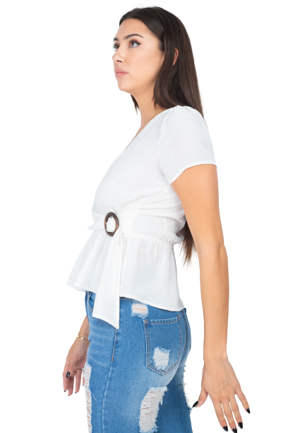 Blusa hebilla lateral