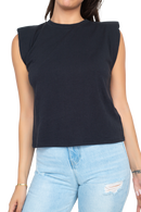 Blusa casual hombros anchos