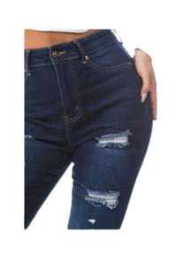 Jeans Wideleg con detalle roto