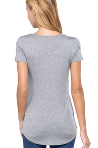 Blusa casual con cruze frontal