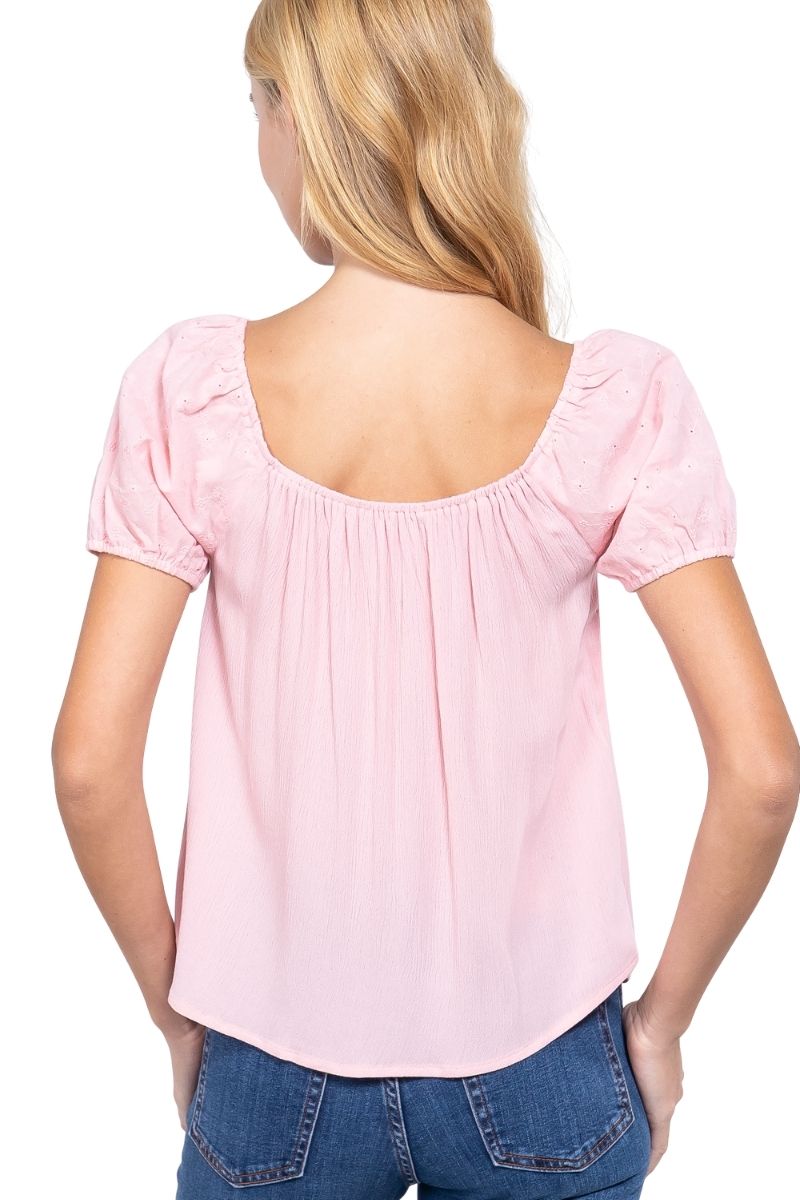 Blusa casual cuello redondo