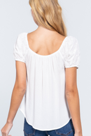 Blusa casual cuello redondo