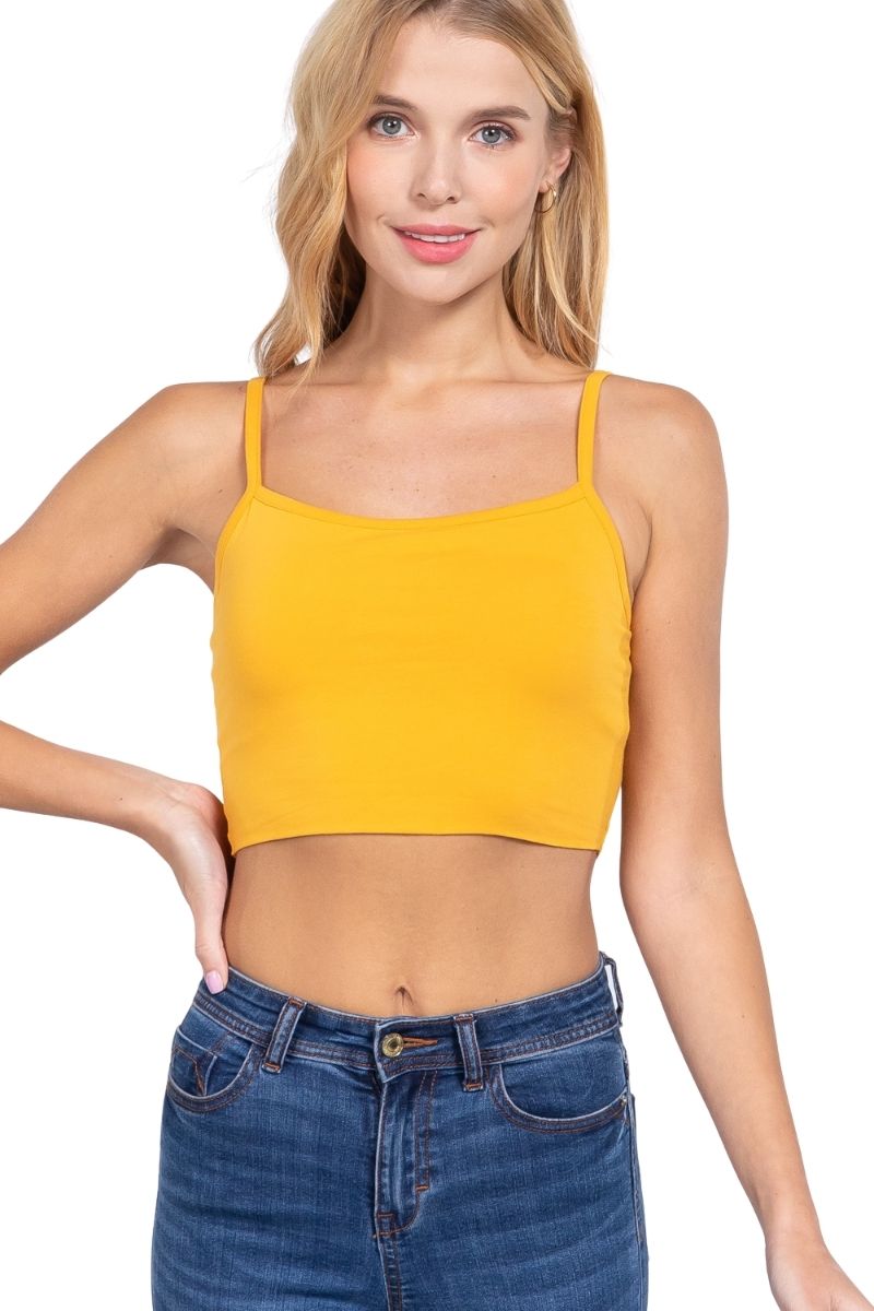 Top cropped de tirantes