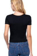 Blusa casual con zipper discreto