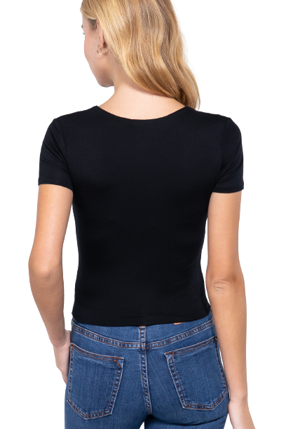 Blusa casual con zipper discreto