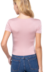 Blusa casual con zipper discreto