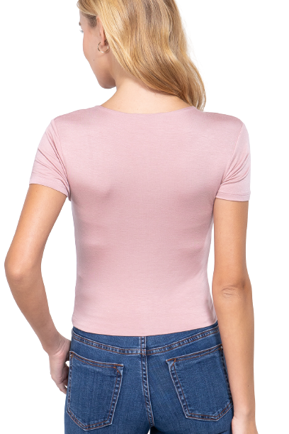 Blusa casual con zipper discreto