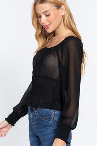 Blusa transparencias