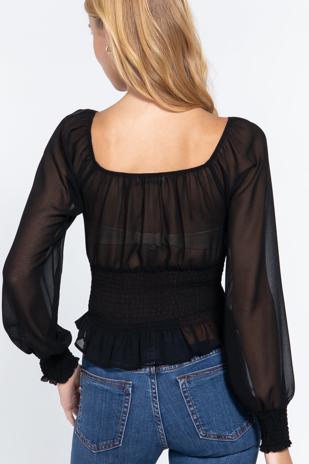 Blusa transparencias