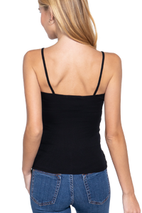 Blusa tirantes con encaje en el pecho