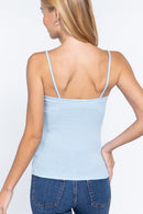 Blusa con encaje en el pecho