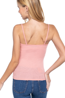 Blusa tirantes con encaje en el pecho