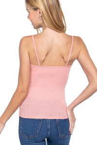 Blusa tirantes con encaje en el pecho