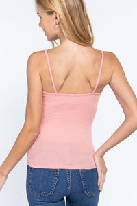 Blusa con encaje en el pecho