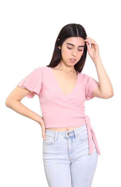 Blusa con mangas descubierta