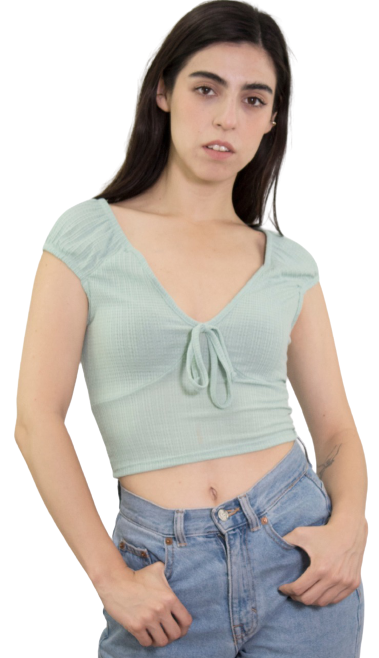 Blusa con pequeña cinta