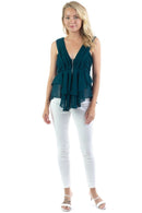 Blusa escote en v profundo