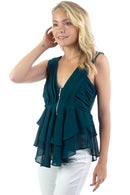 Blusa escote en v profundo